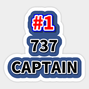 Number one 737 captain Sticker